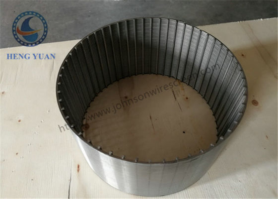 SUS 304 Wound Johnson Profile Wire Wrap Screen Tube 5800mm طول